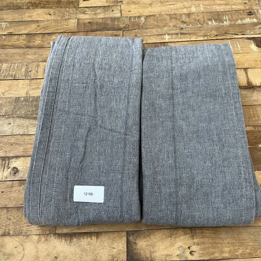 Ikea LENDA Light Gray Curtains 2 Panels Cotton 55